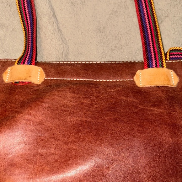 Consuela Brown Tote Bag in Vico Design with Multicolor Straps - GUC - Picture 15 of 16